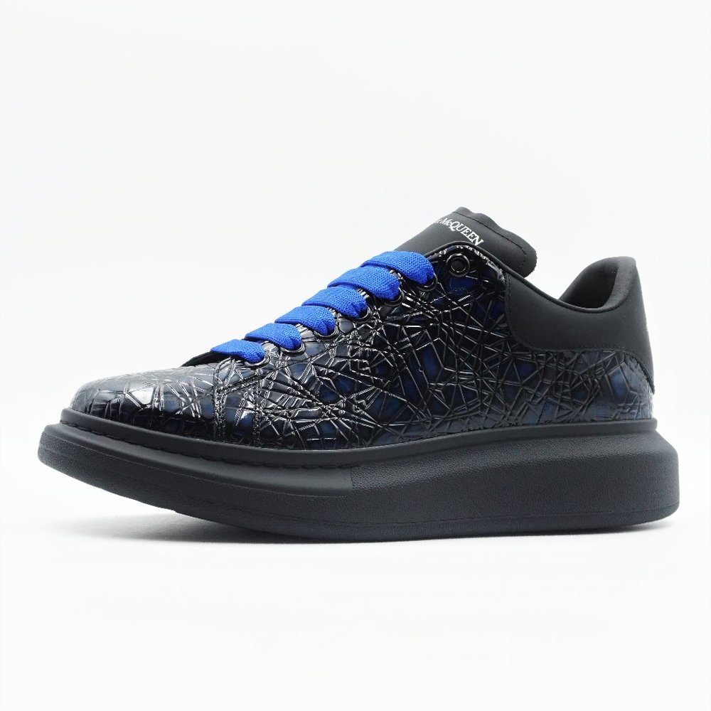 New in Box Alexander McQueen Oversized Black Leather Chunky Sneakers